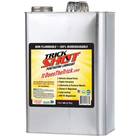 TRICK SHOT Food Grade Penetrating Lubricant; Non-Toxic, Non-Flammable, Biodegradable, Solvent, 1 Gal. TSPL1GAL